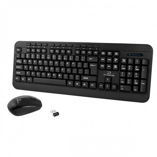 Keyboard and Mouse Titanum TK108 Black Qwerty US image 1