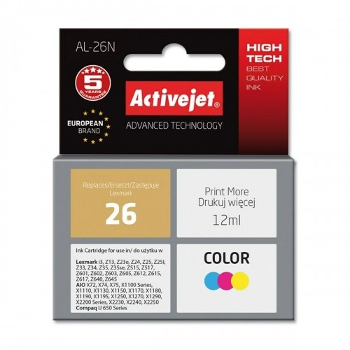 Compatible Ink Cartridge Activejet AL-26N Cyan/Magenta/Yellow image 1