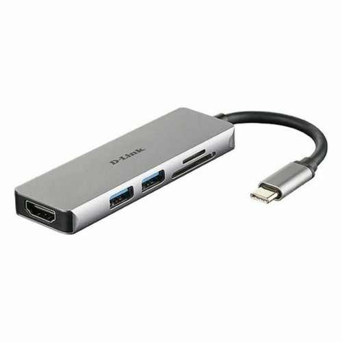 USB Hub C D-Link DUB-M530 4K Ultra HD Grey image 1