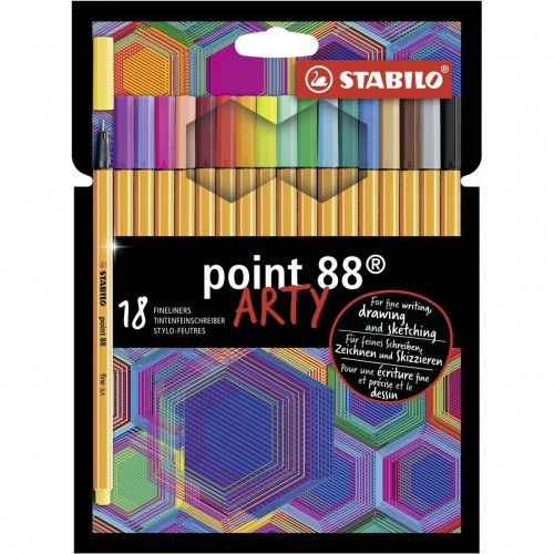 Set of Felt Tip Pens Stabilo Point 88 ARTY 0,4 mm (18 Pieces) image 1