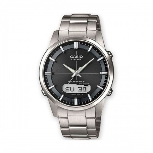 Vīriešu Pulkstenis Casio LINEAGE Multiband 6 Tough Solar Melns Sudrabains (Ø 40 mm) image 1