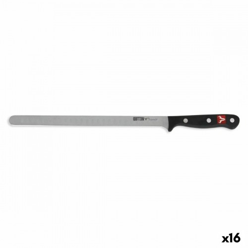 Нож для ветчины Quttin Sybarite Чёрный Серебристый 28 cm (16 штук) image 1