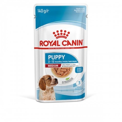 Mitrs ēdien Royal Canin Medium Puppy Cālis 10 x 140 g image 1