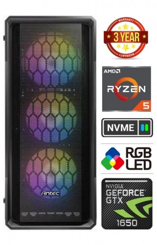 Mdata Gamer Ryzen 5 5600G 16GB 512GB SSD NVME 1TB HDD GTX 1650 Windows 10 image 1