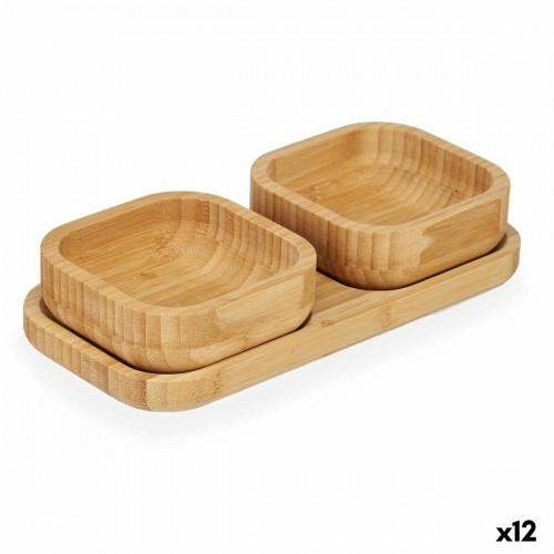 Appetizer Set Brown Bamboo (12 Units) image 1