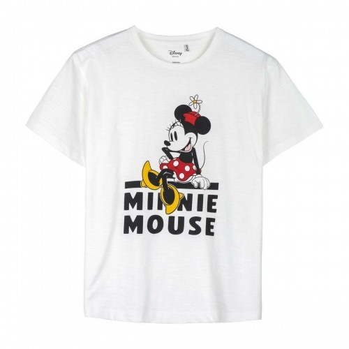 Women’s Short Sleeve T-Shirt Minnie Mouse White image 1