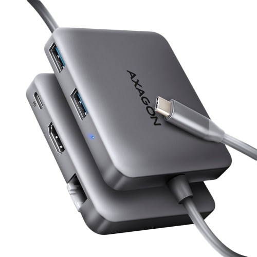 AXAGON HMC-5HL USB 5Gbps hub, 2x USB-A, HDMI 4k/60Hz, RJ-45, PD 100W, 20c image 1