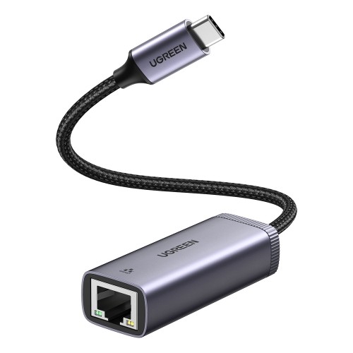 Ugreen external USB Type C network adapter - RJ45 1Gbps (1000Mbps) gray (40322 CM483) image 1