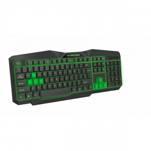 Keyboard Esperanza EGK201G Black Green Monochrome Black/Green English QWERTY image 1