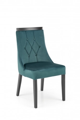 Halmar ROYAL chair, black / dark green Monolith 37 image 1