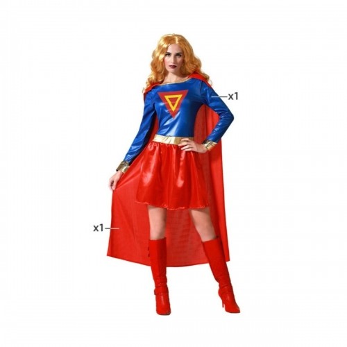Costume for Adults Blue Superhero Lady image 1