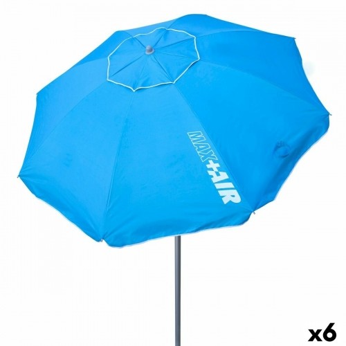 Sunshade Aktive UV50 Ø 200 cm Blue Polyester Aluminium 200 x 198,5 x 200 cm (6 Units) image 1