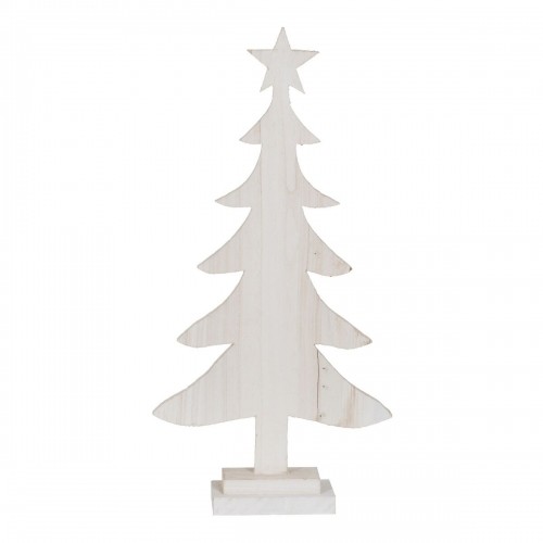 Bigbuy Christmas Новогодняя ёлка Белый Древесина павловнии 40 x 2 x 80 cm image 1