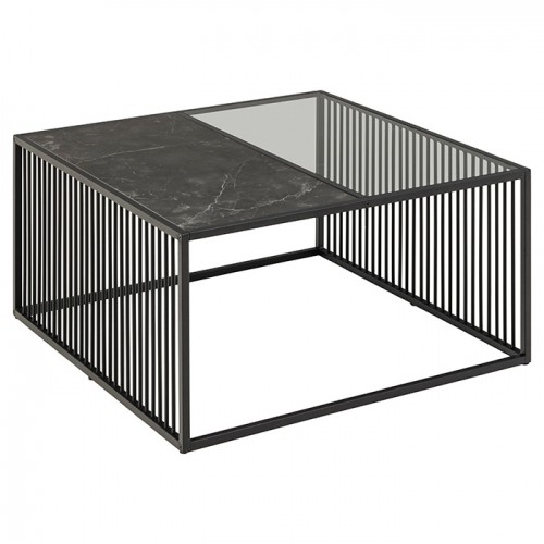 Kafijas galds STRINGTON 80x80xH40cm melns image 1
