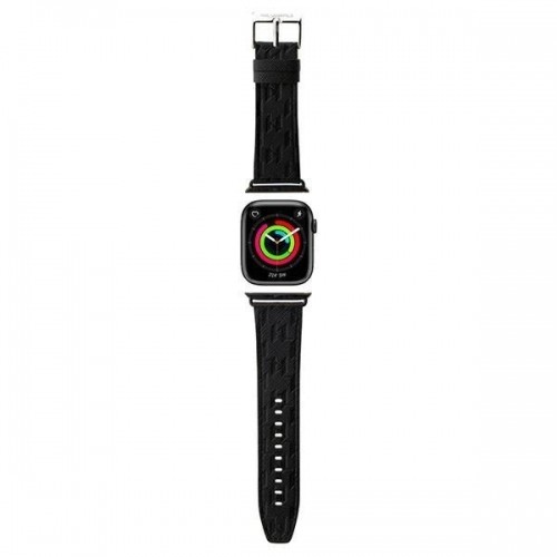 Karl Lagerfeld Saffiano Monogram strap for Apple Watch 38|40|41mm - black image 1