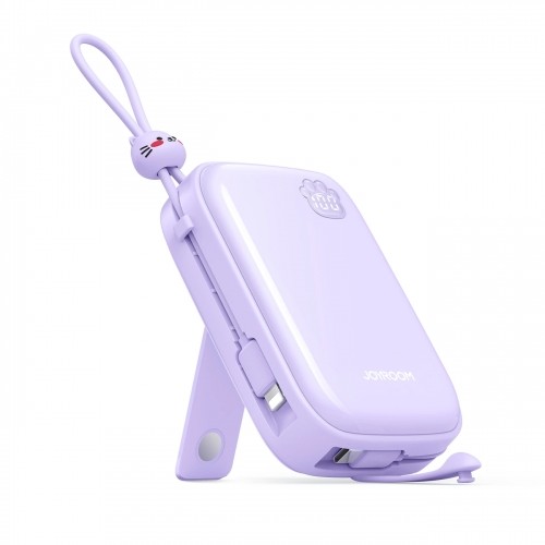 Powerbank Joyroom JR-L008 Plus Cutie Series 22.5W 20000mAh with stand + USB-A - USB-C cable - purple image 1