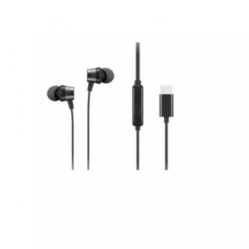 Lenovo USB-C Wired In-Ear Headphones (with inline control) Black image 1