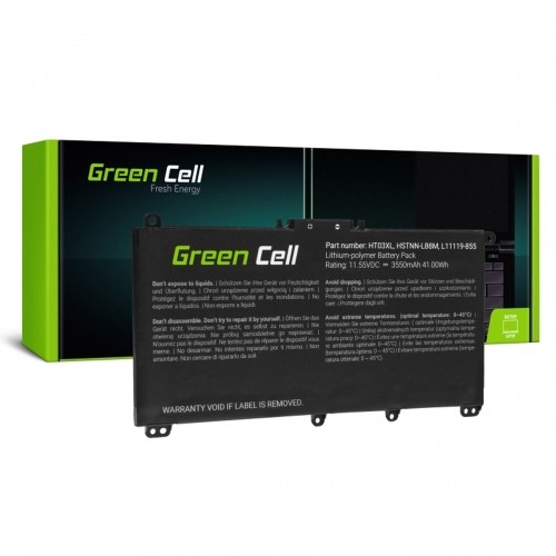 Аккумулятор для Ноутбук Green Cell HP163 Чёрный 3400 mAh image 1