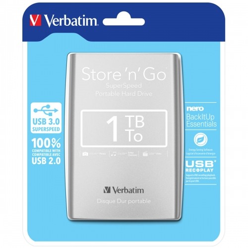 External Hard Drive Verbatim 53071 1 TB HDD image 1