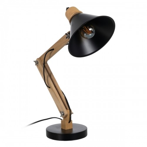 Desk lamp Black Natural Wood Iron 60 W 220-240 V 39 x 19 x 55 cm image 1