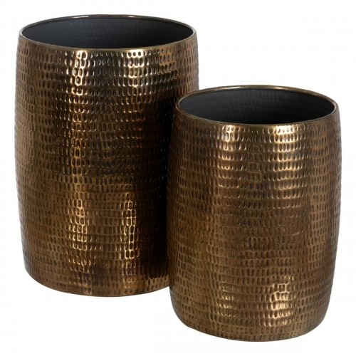 Vase 2 Pieces Bronze Golden Aluminium 35,5 x 35,5 x 50 cm image 1