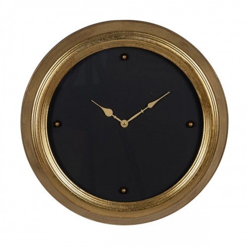 Bigbuy Home Настенное часы Чёрный Позолоченный PVC Стеклянный Железо Деревянный MDF 46 x 6 x 46 cm image 1