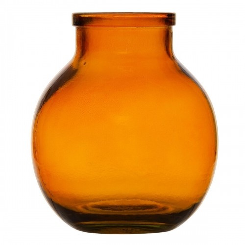 Vase Amber recycled glass 21 x 21 x 25 cm image 1