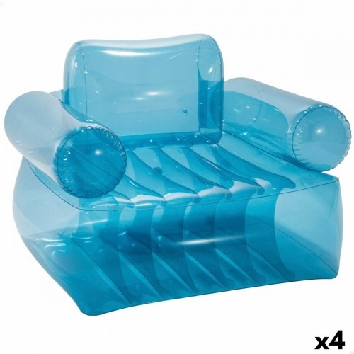 Inflatable Pool Chair Intex Blue Transparent 109 x 79 x 107 cm (4 Units) image 1