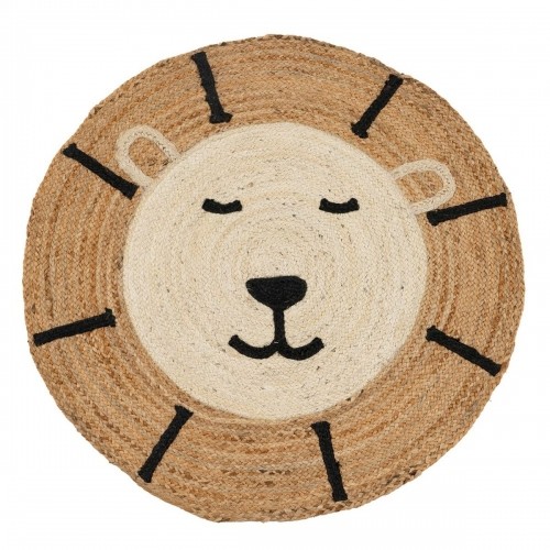 Carpet Lion White Beige 100 % Jute 100 x 100 cm image 1