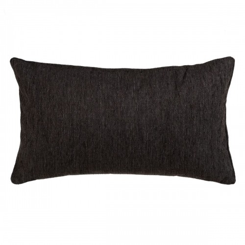 Cushion Polyester Cotton Black 50 x 30 cm image 1