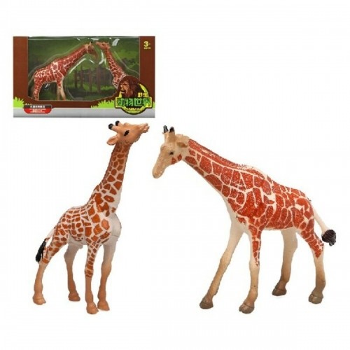 Bigbuy Fun Meža Dzīvnieku Komplekts Žirafe (2 pcs) image 1