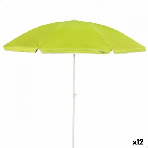 Пляжный зонт Aktive Зеленый полиэстер Металл 200 x 202 x 200 cm (12 штук) image 1
