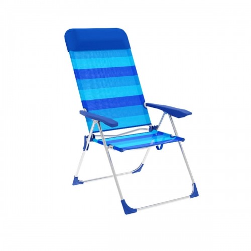 Folding Chair Marbueno Stripes Blue 69 x 109 x 58 cm image 1