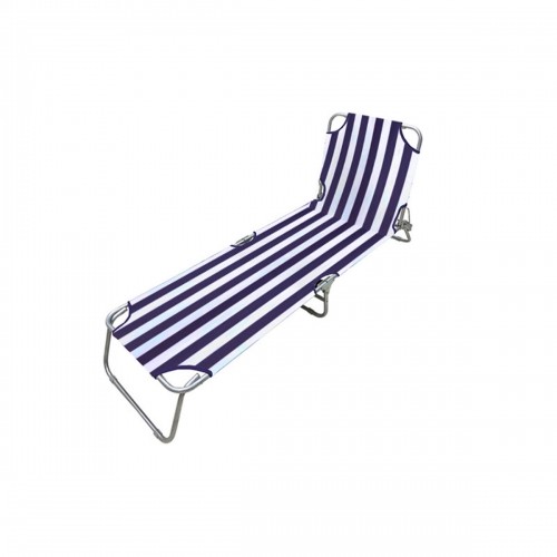 Sun-lounger Marbueno Stripes Blue White 187 x 24 x 55 cm image 1