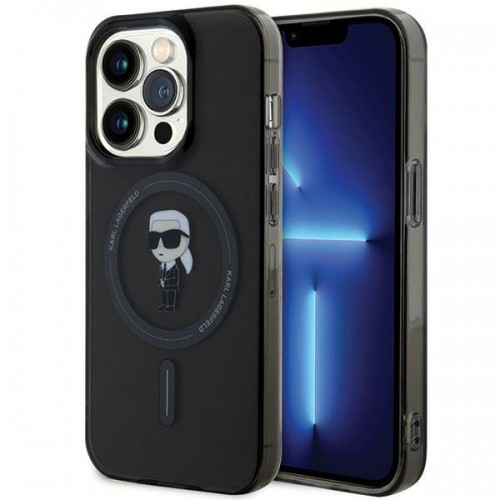 Karl Lagerfeld KLHMP15LHFCKNOK iPhone 15 Pro 6.1" czarny|black hardcase IML Ikonik MagSafe image 1