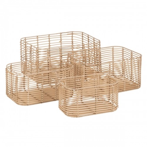 Set of Baskets Natural Resin 46 x 35 x 23 cm (4 Units) image 1