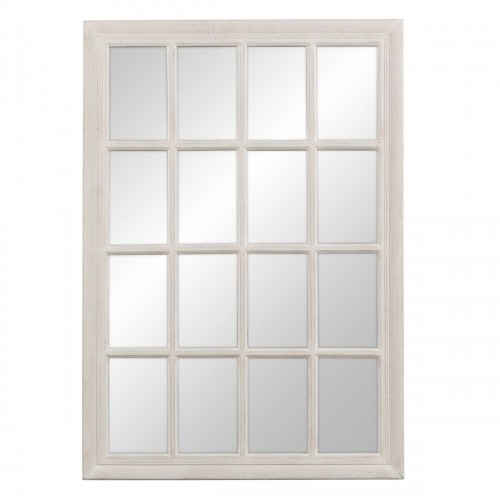 Bigbuy Home Настенное зеркало Белый Деревянный Стеклянный Древесина павловнии Окно 70 x 3,5 x 100 cm image 1