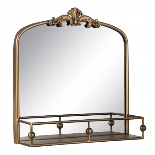 Bigbuy Home Настенное зеркало Позолоченный Стеклянный Железо 54 x 16,5 x 51 cm image 1