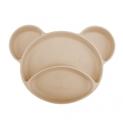 CANPOL BABIES Silicone Suction Trigeminal Plate BEAR, 51/401_bei image 1