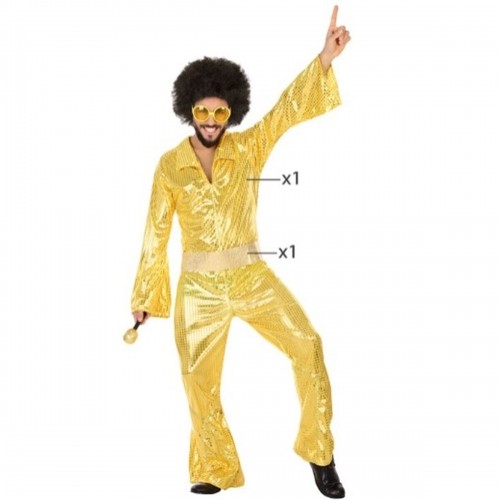 Bigbuy Carnival костюм Disco Мужской Позолоченный image 1