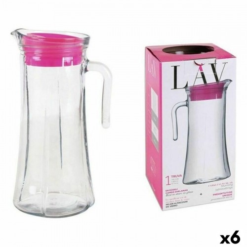 Transparent Glass Jug LAV LV-TRU140 PK0001RP (6 Units) (1400 ml) image 1