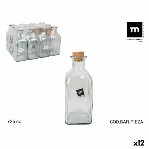 Glass Bottle La Mediterránea Medi Plug 725 ml (12 Units) image 1