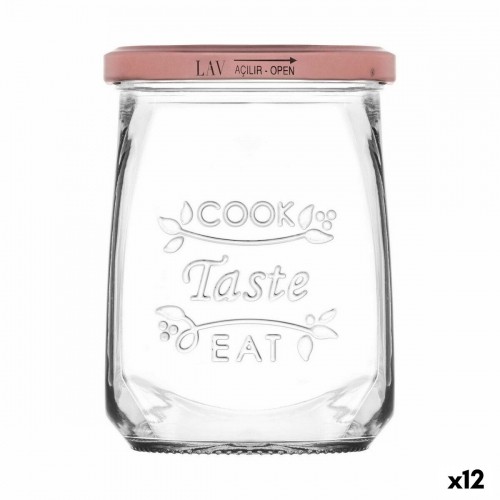 Transparent Glass Jar Inde Tasty 550 ml With lid (12 Units) image 1