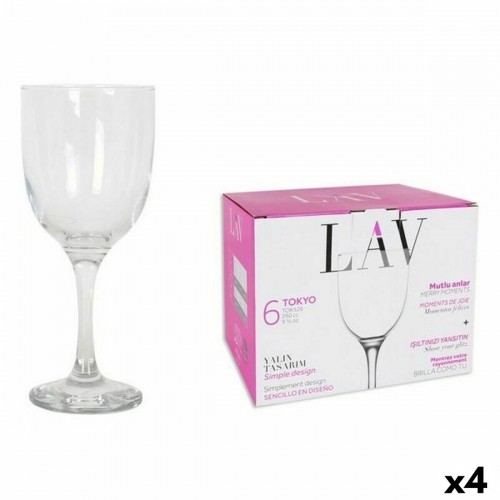 Set of cups LAV 145011 7,5 x 7,5 x 18 cm (4 Units) (290 ml) image 1