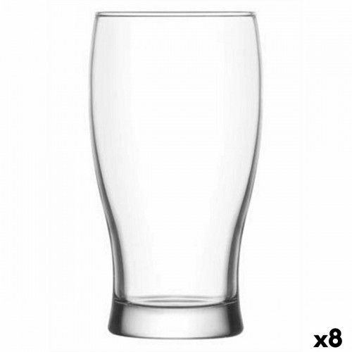 Beer Glass LAV Belek Transparent Crystal 6 Pieces (8 Units) (375 cc) image 1
