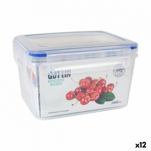 Hermetic Lunch Box Quttin L&F Rectangular 20 x 15 x 12 cm (12 Units) image 1