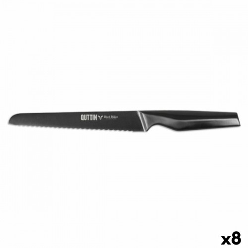Bread Knife Quttin Black Edition 8 Units 20 cm image 1