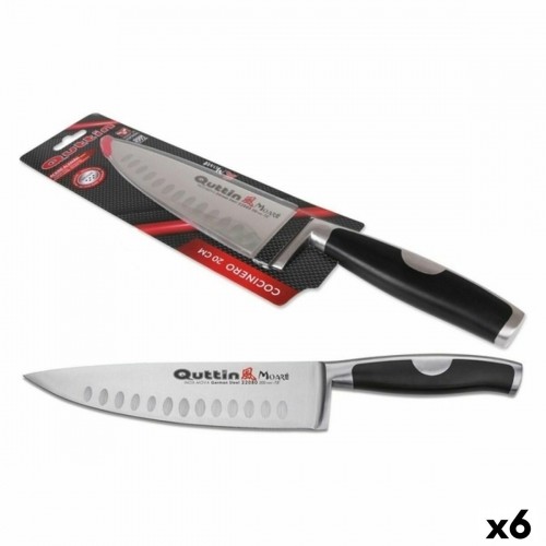 Kitchen Knife Quttin Moare Stainless steel 3 mm 34 x 5 x 2 cm (6 Units) (20 cm) image 1