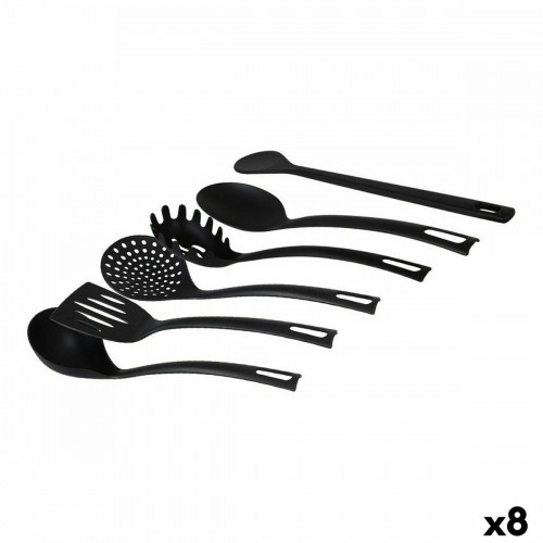 Kitchen Utensils Set Quttin Quttin Black (6 Pieces) (8 Units) (6 pcs) image 1