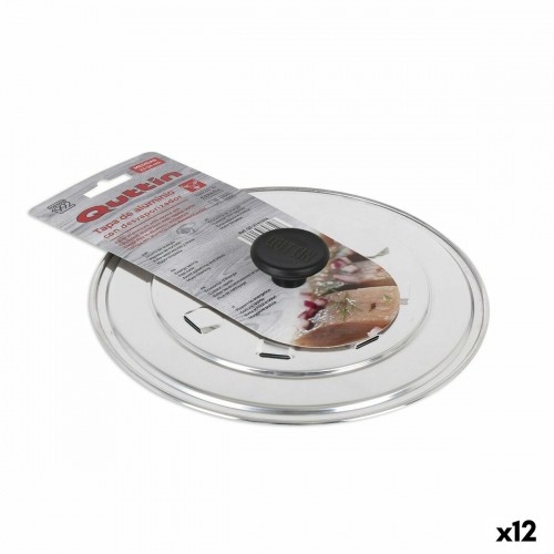 Frying Pan Lid Quttin Ø 24 cm Silver Aluminium (12 Units) image 1